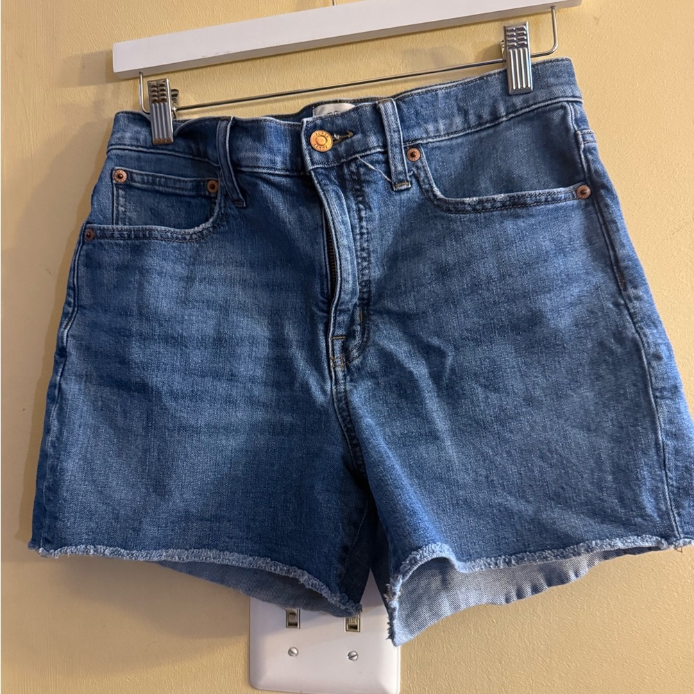J. Crew High Rise Blue Jean Shorts, size 28